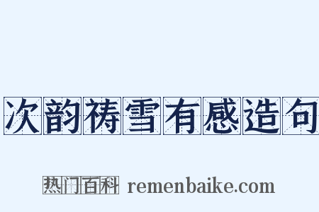 次韵祷雪有感造句是什么意思的图片